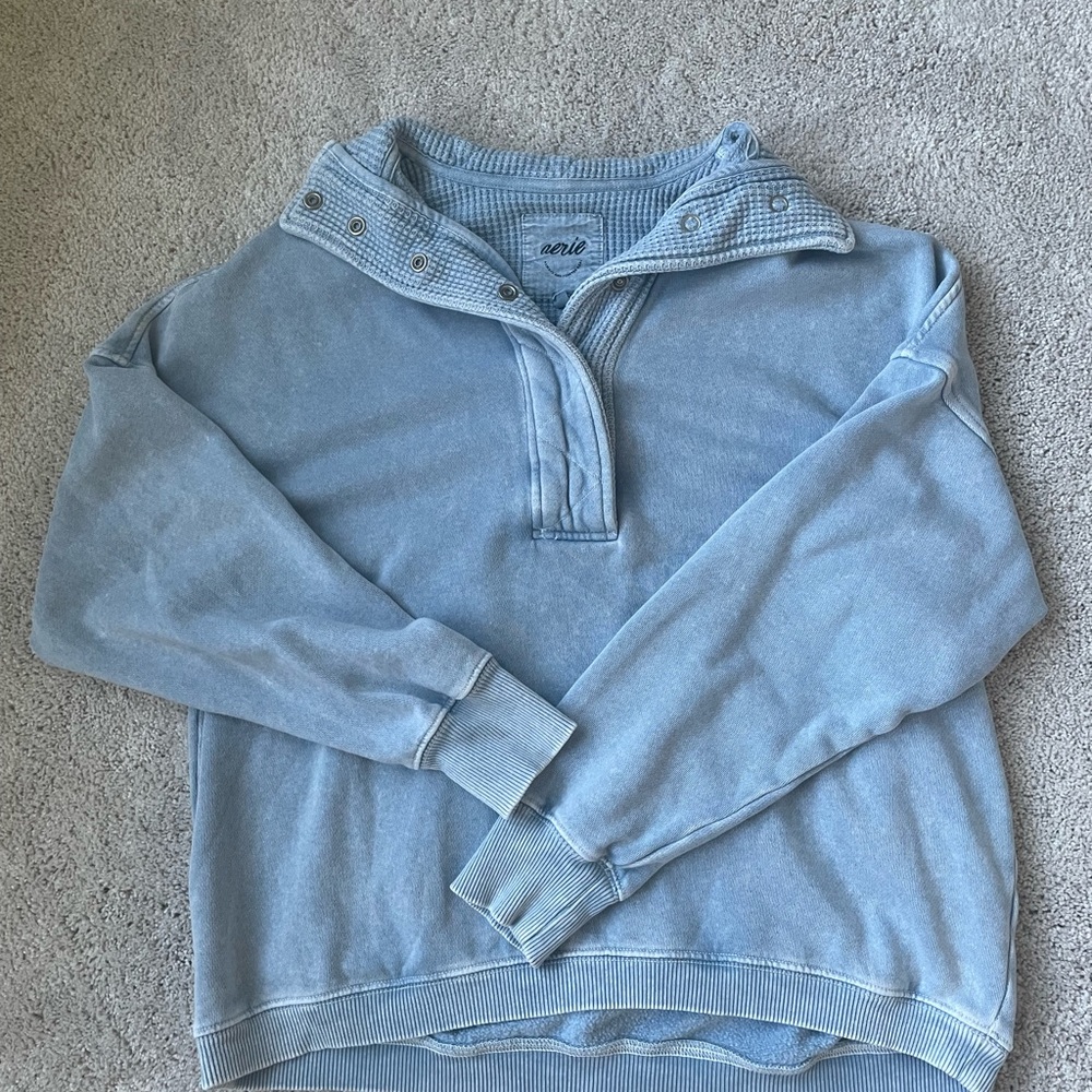 DISCONTINUED Aerie Quarter Snap Sweater